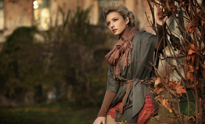 Теплый палантин