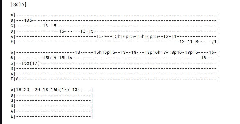 GUITAR SOLO