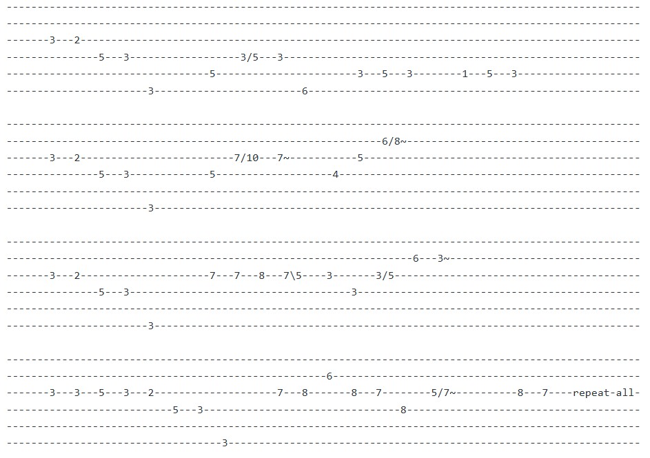 Reverb city - Alt vers. tabs
