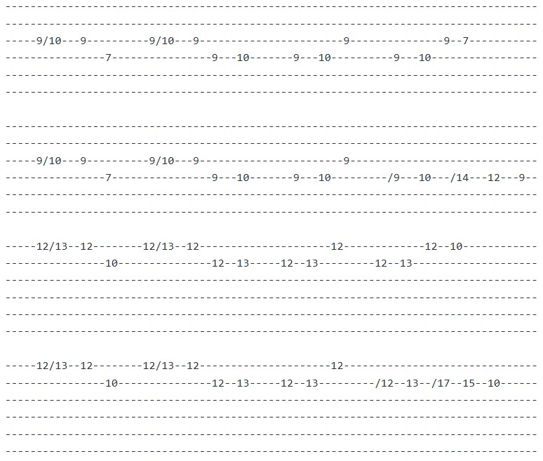 Neon tears - guitar tab